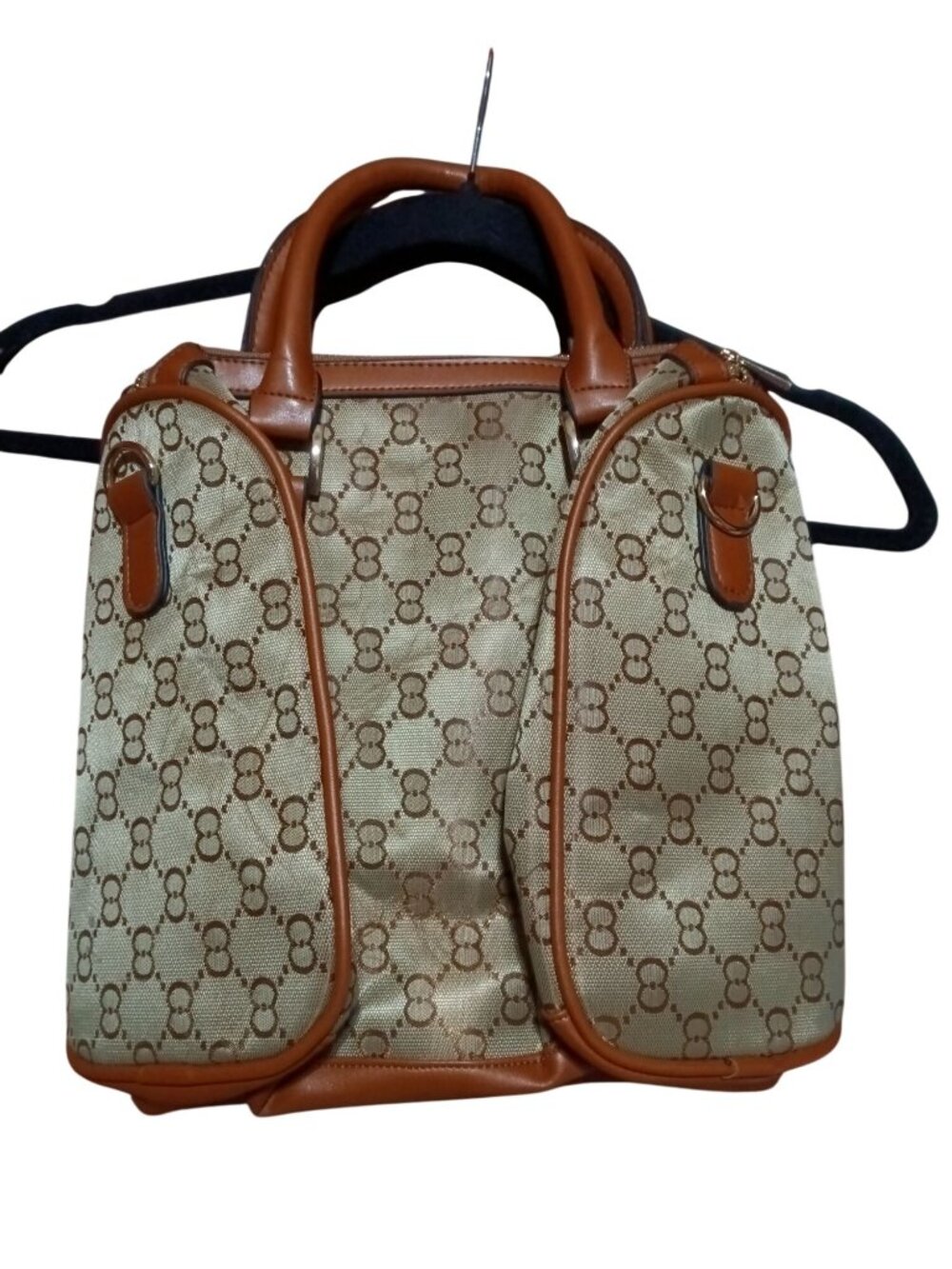 NWOT Monogram Canvas Handbag With Web Stripe - Picture 3 of 5